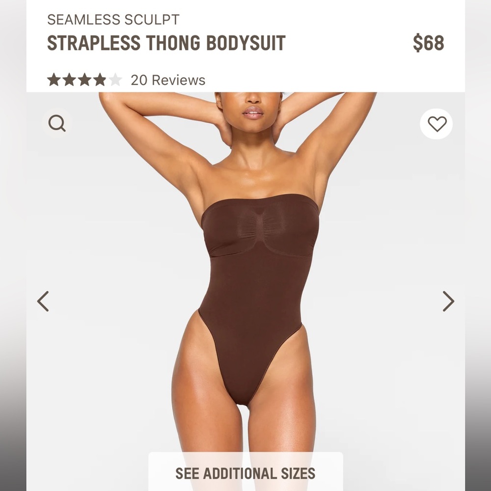 Skims strapless bodysuit